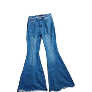 Judy Blue Super Flare Jeans Medium Distressed Women's Size 7/28
